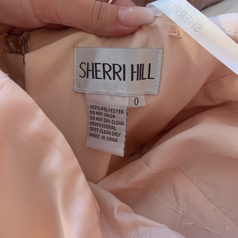 Sherri Hill Blush Pink Prom Dress - Picture 4 of 7